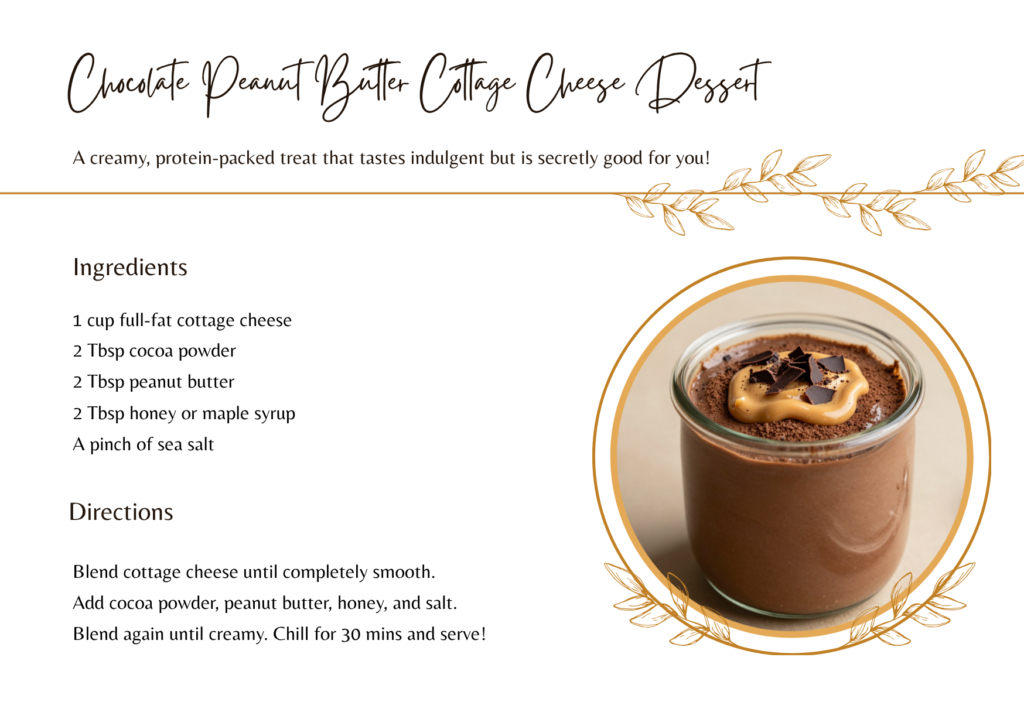 Easy Chocolate Peanut Butter Cottage Cheese Dessert (High-Protein & Ready in 10 Minutes)